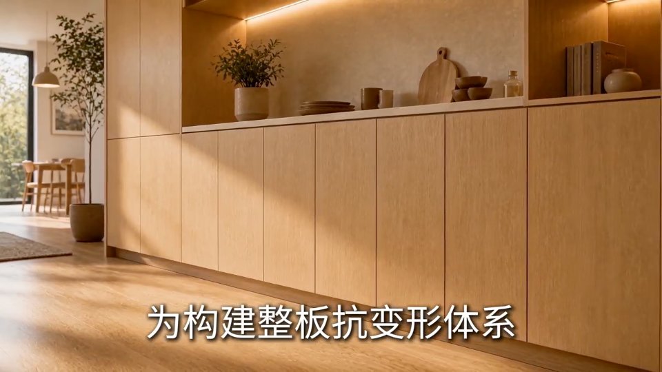 家具を支える多層構造の映像